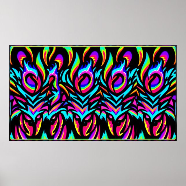 Five Looked On - Ken Gauge Abstract Poster (Front)