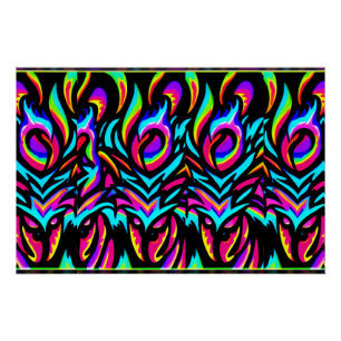 Five Looked On - Ken Gauge Abstract Poster
