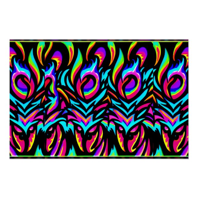 Five Looked On - Ken Gauge Abstract Poster (Front)