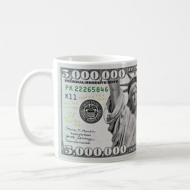 Five Million Dollar Bill Coffee Mug (Left)