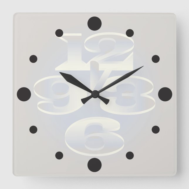 five minutes pearl square wall clock (Front)