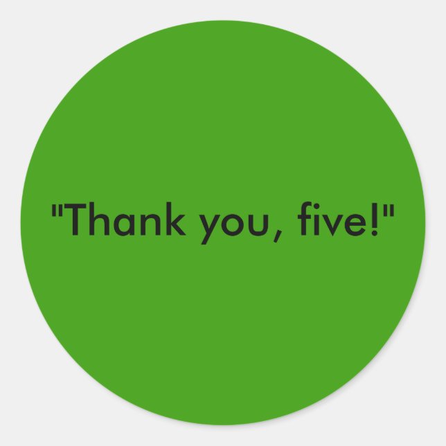 Five minutes to cue Sticker (Front)