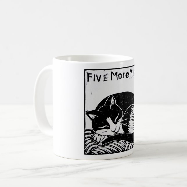 Five More Minutes Cat Classic Mug (Front Left)