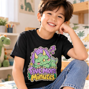 Five More Minutes Cute Sleeping Dinosaur T-Shirt