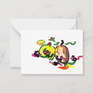 Five mouses autumn play card