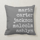 Five Names Personalised Mothers Day Throw Pillow<br><div class="desc">Customise this Five Names Personalised Mothers Day gift idea to celebrate one of your favourite people. This personalised gift makes a birthday gift or Christmas gift. Family and friends will love this Five Names Personalised Mothers Day gift idea. It's easy to personalise to be uniquely yours. For further customisation, please...</div>