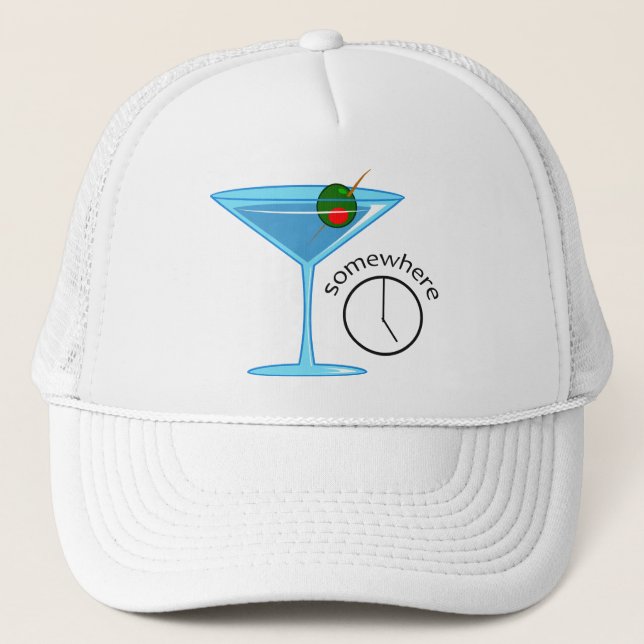 Five O Clock Somewhere Trucker Hat (Front)