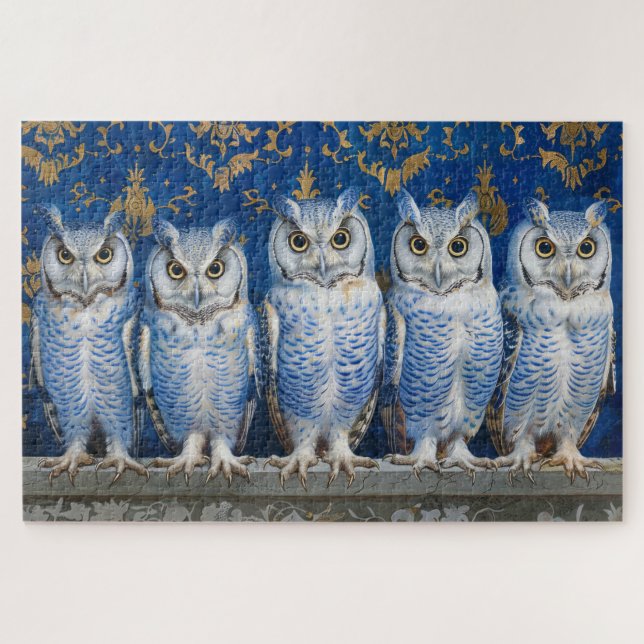 Five owls jigsaw puzzle (Horizontal)