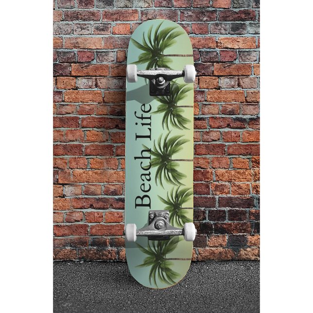 Five Palm Trees in a Row, beach life               Skateboard (Creator Uploaded)