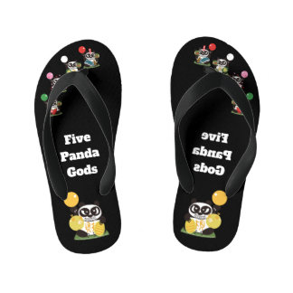 Five Panda Gods Yin Yang Kid's Thongs