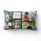 Five Photo Collage Custom Monogram Pillow