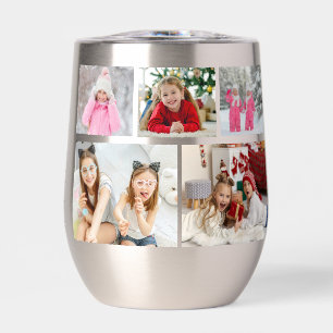 Five Photo Collage Personalised Wine Lover Gift