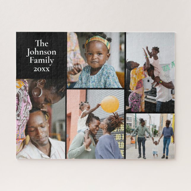 Five Photo Family Keepsake Jigsaw Puzzle (Horizontal)