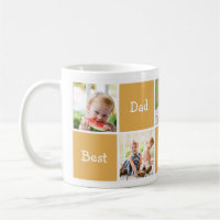 Five Photo Template Father's Day Coffee Mug