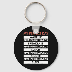 Five-pin Billiards My Perfect Day 5-pins Player Key Ring