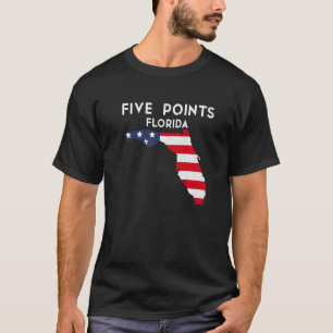 Five Points Florida USA State America Travel Flori T-Shirt
