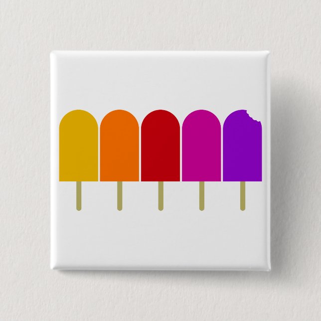 Five Popsicles 15 Cm Square Badge (Front)