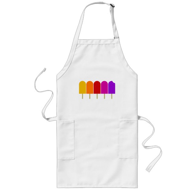 Five Popsicles Long Apron (Front)