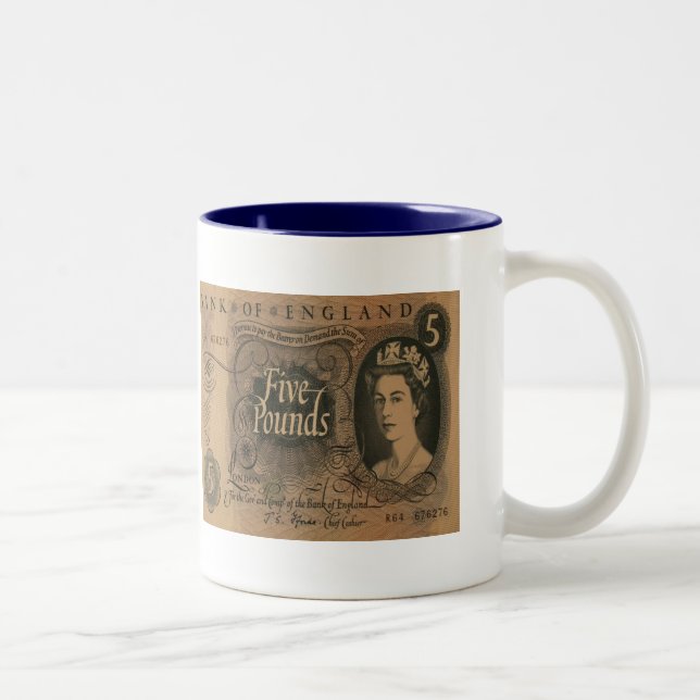 Five-pound note Stirling Two-Tone Coffee Mug (Right)