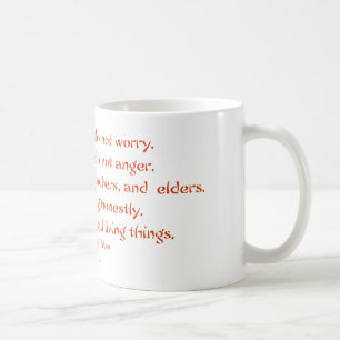 Five Precepts of Reiki: Words to Live By Coffee Mug