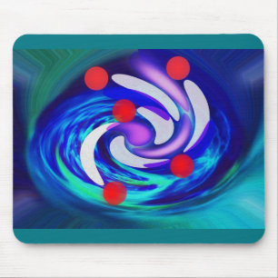 Five red stars mouse pad