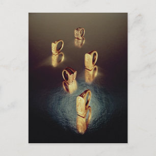 Five rings, from the Tomb of Tutankhamun Postcard