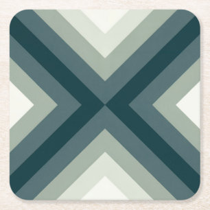 Five Row Teal Colour Block Coaster