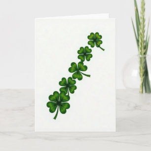 Five Shamrock Fortune Card