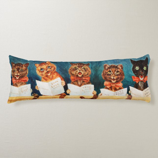 Five Singing Cats, Louis Wain Body Cushion (Front)