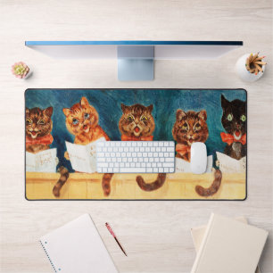 Five Singing Cats, Louis Wain Desk Mat
