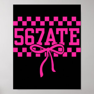 Five Six Seven Ate Cheer Dance Coquette Bow Cheerl Poster