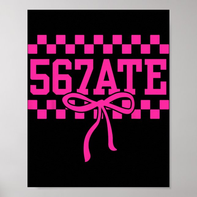 Five Six Seven Ate Cheer Dance Coquette Bow Cheerl Poster (Front)