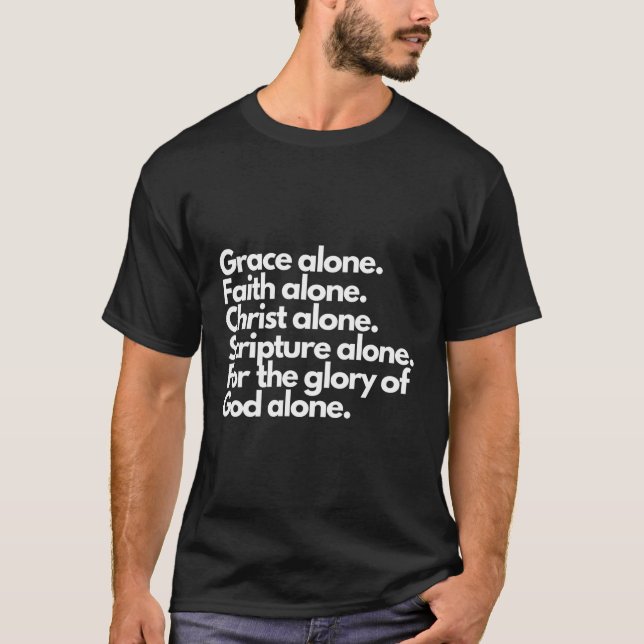 Five Solas On The Front T-Shirt (Front)