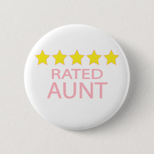 Five Star Aunt 6 Cm Round Badge