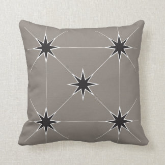 Five Star Black on Silver background. Cushion