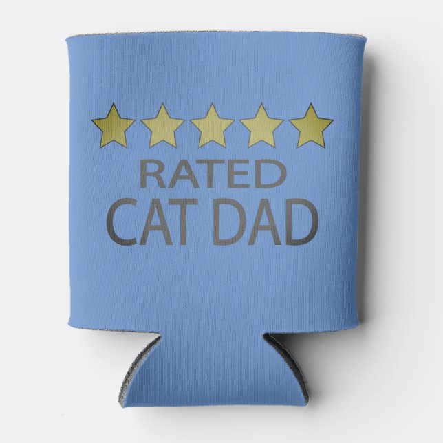 Five Star Cat Dad Can Cooler (Front)