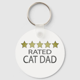Five Star Cat Dad Key Ring