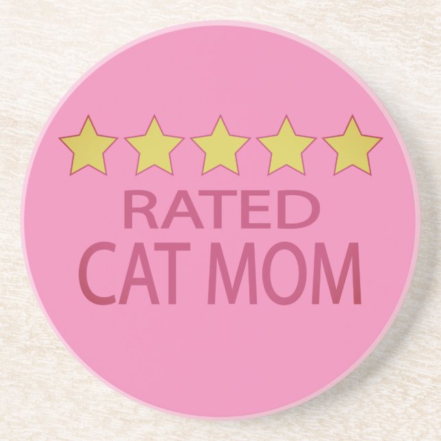 Five Star Cat Mum Coaster (Front)