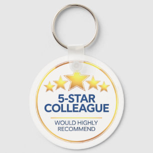 Five Star Colleague, Workmate Gift, Review Key Ring