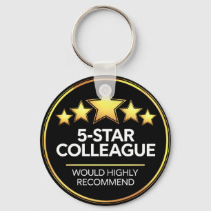 Five Star Colleague, Workmate Gift, Review Key Ring