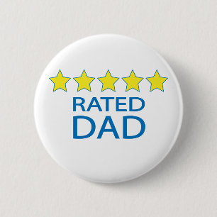 Five Star Dad 6 Cm Round Badge