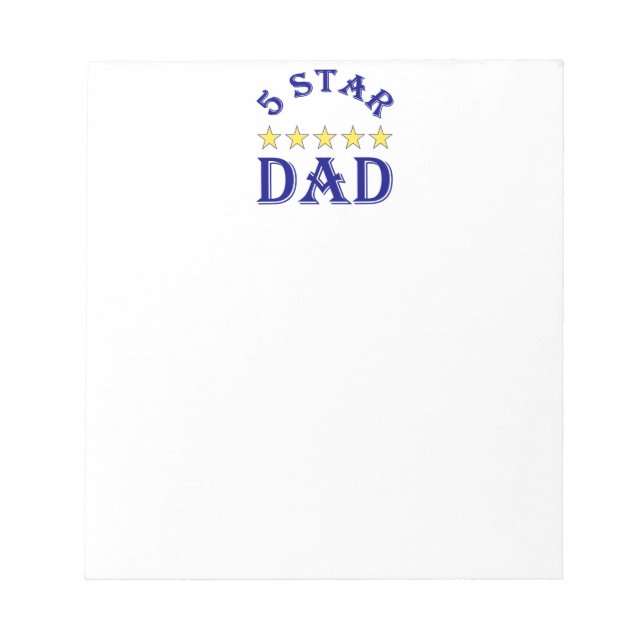 Five Star Dad Notepad (Front)