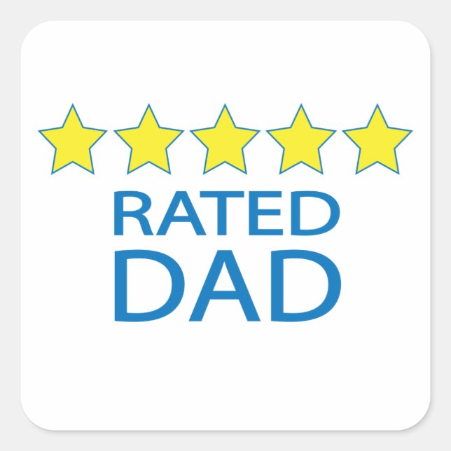 Five Star Dad Square Sticker (Front)