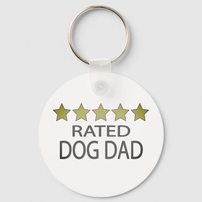 Five Star Dog Dad Key Ring (Front)