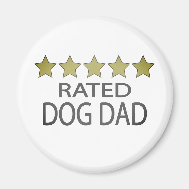 Five Star Dog Dad Magnet (Front)