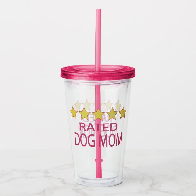Five Star Dog Mum Acrylic Tumbler (Front)