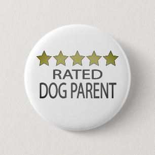 Five Star Dog Parent 6 Cm Round Badge
