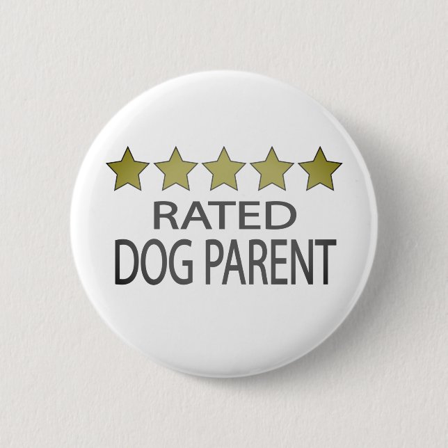 Five Star Dog Parent 6 Cm Round Badge (Front)