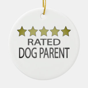 Five Star Dog Parent Ceramic Ornament