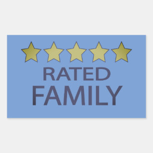 Five Star Family Rectangular Sticker